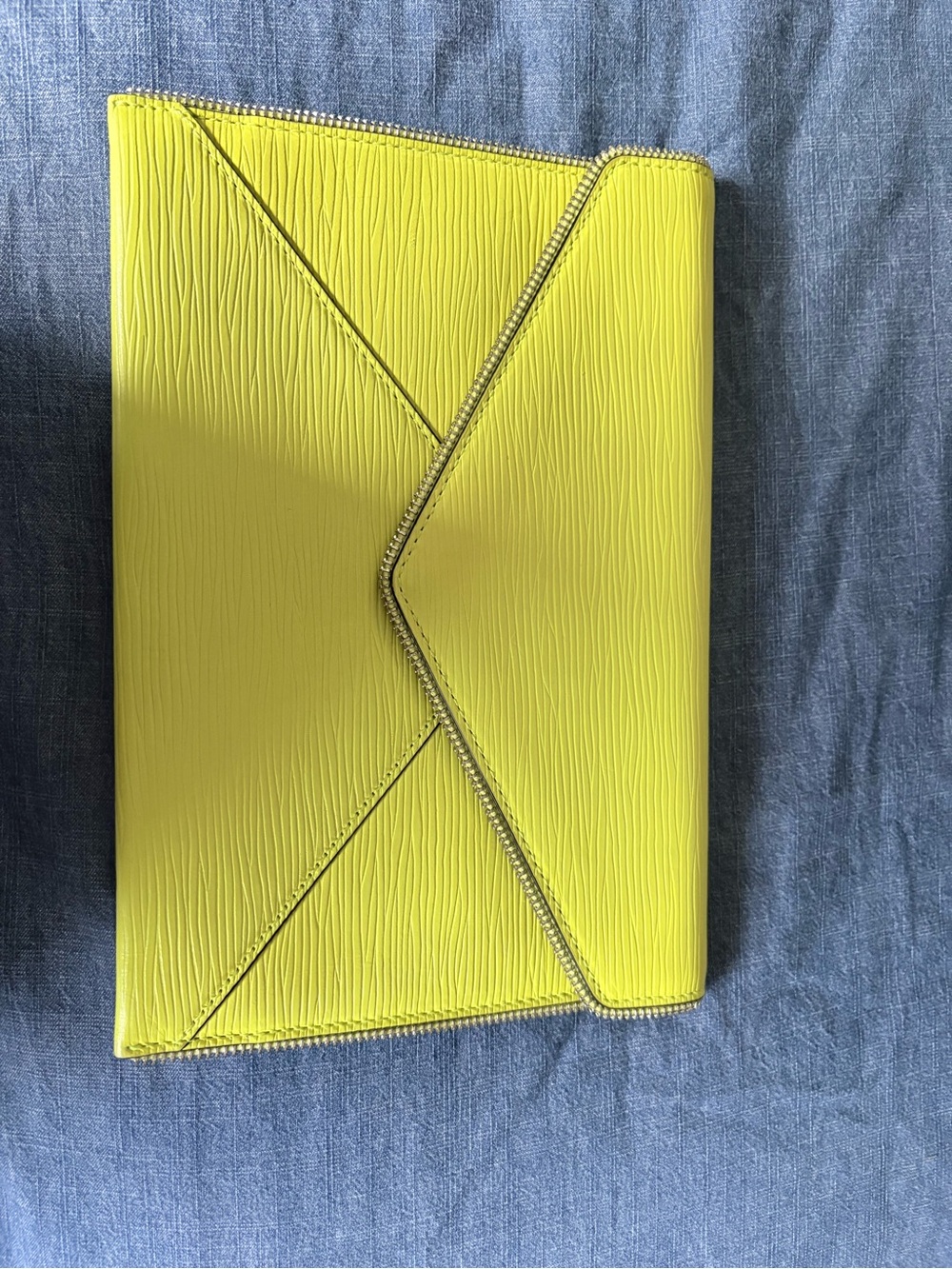 Rebecca Minkoff Neon Textured Envelope Clutch